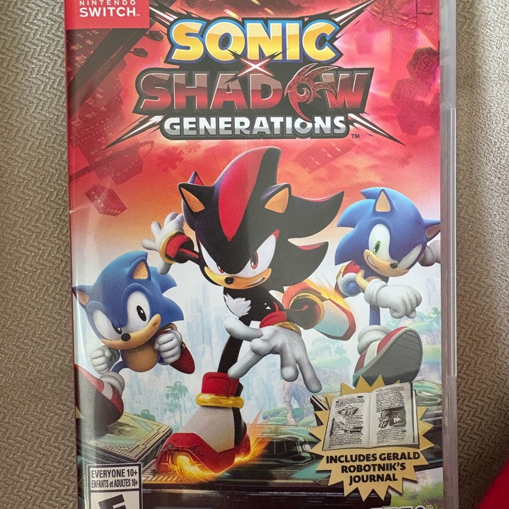 Nintendo Sonic Shadow Generations - Red and Black